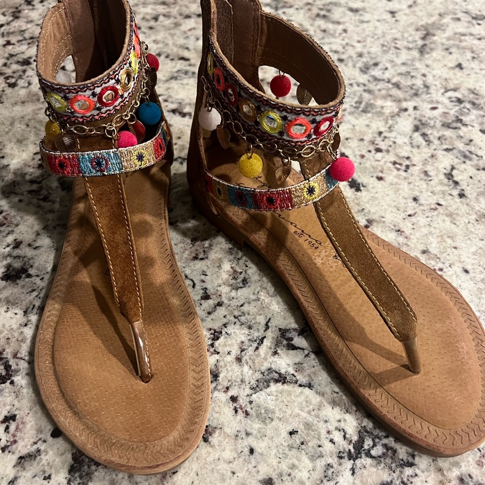 Vintage Havana Multicolor Embellished Sandals